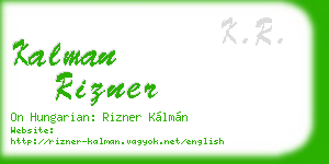 kalman rizner business card